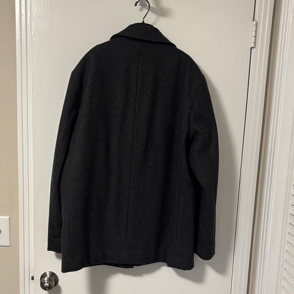Calvin Klein Men's Charcoal Grey Car Coat Wool Jacket - Picture 3 of 4